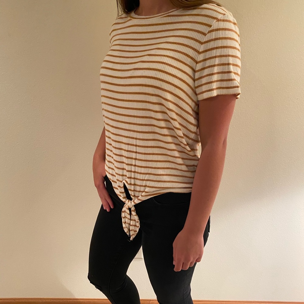 White and Gold Tee